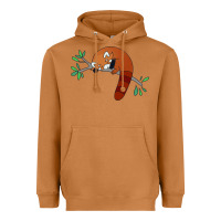 Meerkat red panda sleeping Heavyweight Hoodie - linhVisuals
