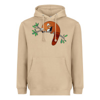 Mushroom red panda sleeping Heavyweight Hoodie - linhVisuals