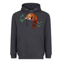 Smoke red panda sleeping Heavyweight Hoodie - linhVisuals