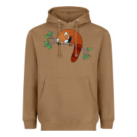 Toasted Coconut red panda sleeping Heavyweight Hoodie - linhVisuals