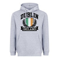 Heather Grey dublin ireland Heavyweight Hoodie - linhVisuals