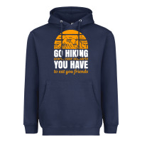 Navy hiking t  shirt go hiking Heavyweight Hoodie - linhVisuals
