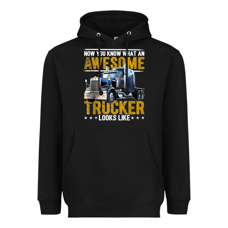 Awesome Trucker Big Rig Semi Trailer Truck Driver Gift Men Tank Top Heavyweight Hoodie by linhVisuals | Teevron