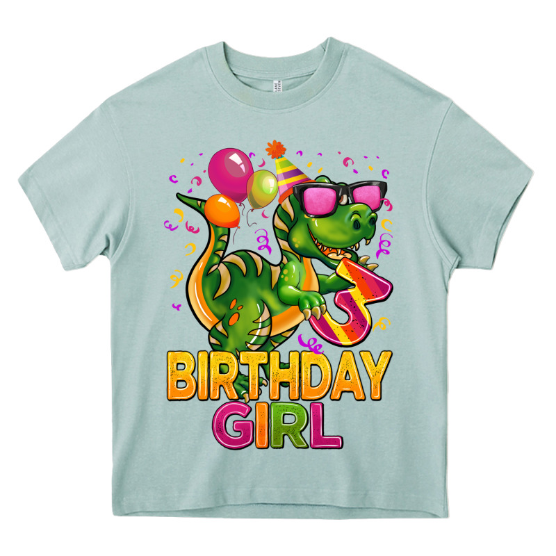 3rd Birthday Girl T Rex Pink Heavy Core Tee by CowGirlArtShop | Teevron
