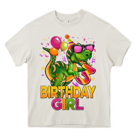 Cream 3rd birthday girl t rex pink Heavy Core Tee - CowGirlArtShop