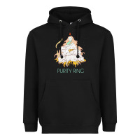 Black purity ring müsïc Heavyweight Hoodie - linhVisuals