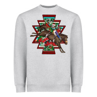 Heather Grey aztec rodeo christmas Heavyweight Sweatshirt - AdoDesignShop