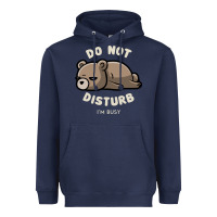 Navy do not disturb i'm busy funny lazy gift Heavyweight Hoodie - linhVisuals