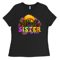Black softball sister Ladies Tee - OliviaCreatesArt