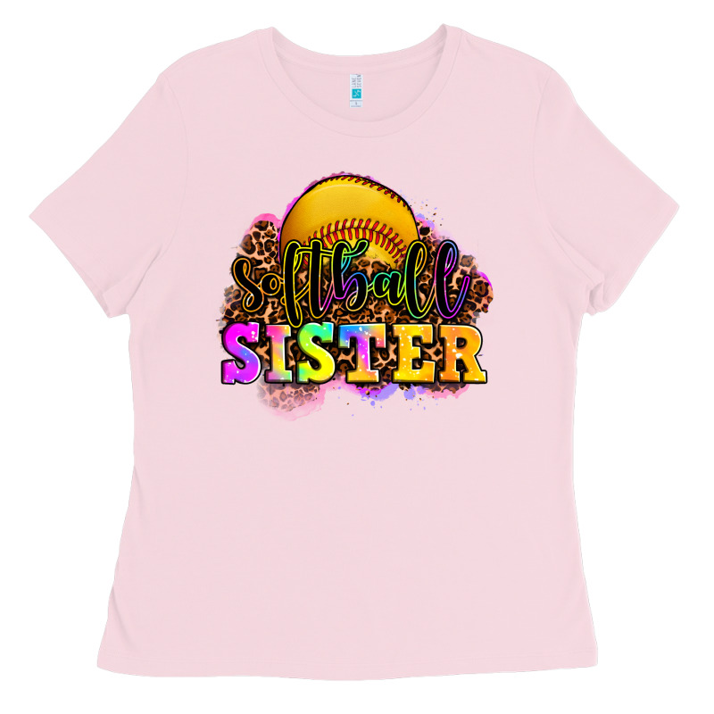 Softball Sister Ladies Tee by OliviaCreatesArt | Teevron
