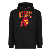 Black #usc Heavyweight Hoodie - linhVisuals