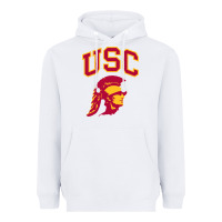 White #usc Heavyweight Hoodie - linhVisuals