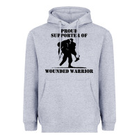 Heather Grey wounded war Heavyweight Hoodie - linhVisuals