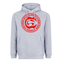 Heather Grey cartel de santa Heavyweight Hoodie - linhVisuals