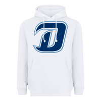 White NC Dinos Heavyweight Hoodie - linhVisuals
