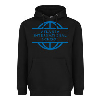 Black atlanta international school Heavyweight Hoodie - linhVisuals