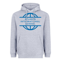 Heather Grey atlanta international school Heavyweight Hoodie - linhVisuals
