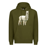 Army Green Alpaca Premium Hoodie - LillyAllenDesigns