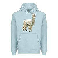 Blue Mist Alpaca Premium Hoodie - LillyAllenDesigns