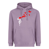 Lavender banksy Heavyweight Hoodie - linhVisuals