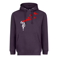 Plum banksy Heavyweight Hoodie - linhVisuals