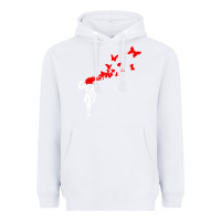 White banksy Heavyweight Hoodie - linhVisuals