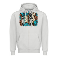 Dove Grey gemstone leopard cowhide brushstroke Zipper Hoodie - AdoDesignShop