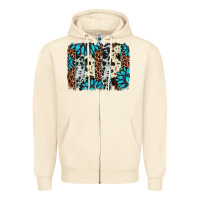 Sandshell gemstone leopard cowhide brushstroke Zipper Hoodie - AdoDesignShop