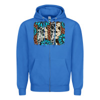 True Royal gemstone leopard cowhide brushstroke Zipper Hoodie - AdoDesignShop