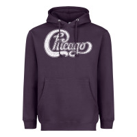 Plum chicago retro styled faded design Heavyweight Hoodie - linhVisuals