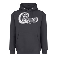 Chicago Retro Styled Faded Design Heavyweight Hoodie | Teevron