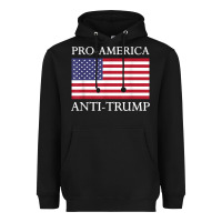 Black pro america anti trump shirt   american usa flag resist t shirt Heavyweight Hoodie - linhVisuals