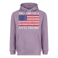 Lavender pro america anti trump shirt   american usa flag resist t shirt Heavyweight Hoodie - linhVisuals