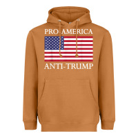 Meerkat pro america anti trump shirt   american usa flag resist t shirt Heavyweight Hoodie - linhVisuals
