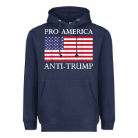 Navy pro america anti trump shirt   american usa flag resist t shirt Heavyweight Hoodie - linhVisuals