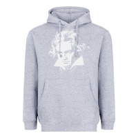 Heather Grey beethoven Heavyweight Hoodie - linhVisuals
