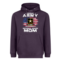 Plum proud army national guard mom with american flag gift pullover hoodie Heavyweight Hoodie - linhVisuals