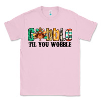 Bubblegum Pink gobble til you wobble thanksgiving turkey Classic Tee - Jasminsmagicworld