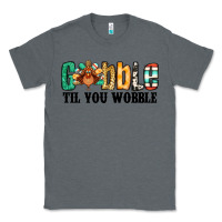 Charcoal Heather gobble til you wobble thanksgiving turkey Classic Tee - Jasminsmagicworld