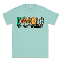 Seafoam gobble til you wobble thanksgiving turkey Classic Tee - Jasminsmagicworld