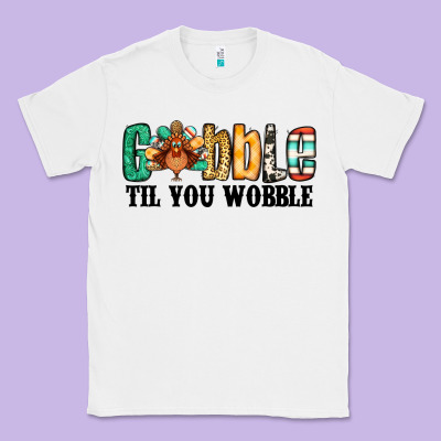 Gobble Til You Wobble Thanksgiving Turkey Classic Tee Designed By Jasminsmagicworld