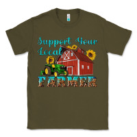 Army Green western support your local farmer Classic Tee - Artiststas