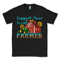 Black western support your local farmer Classic Tee - Artiststas