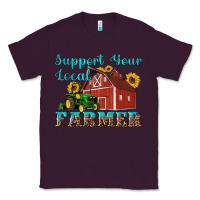 Plum western support your local farmer Classic Tee - Artiststas