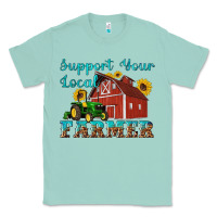 Seafoam western support your local farmer Classic Tee - Artiststas