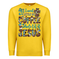 Lemon all i need is a little bit of coffee and o whole lot of jesus Premium Sweatshirt - JahusDesignShop