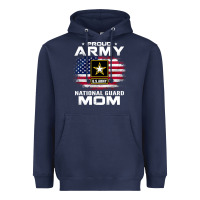 Proud Army National Guard Mom With American Flag Gift Pullover Hoodie Heavyweight Hoodie | Teevron