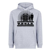 Heather Grey the man from uncle Heavyweight Hoodie - linhVisuals
