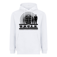 White the man from uncle Heavyweight Hoodie - linhVisuals