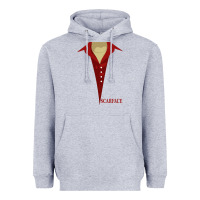 Heather Grey scarface Heavyweight Hoodie - linhVisuals